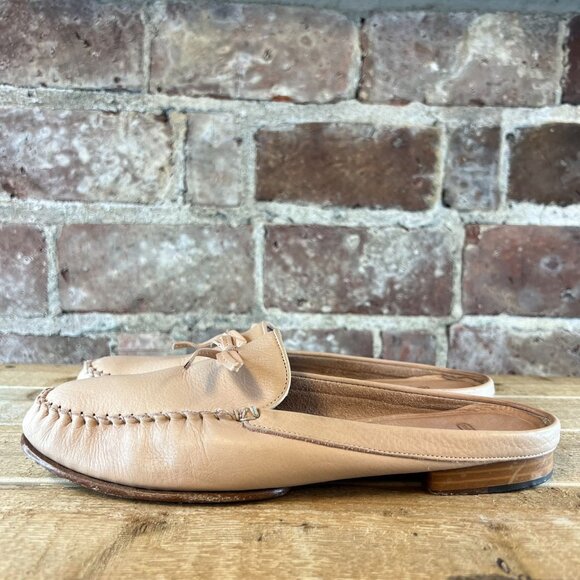 Coach Women's Rayna Mules Slip On Cream Leather Nude Shoes Size 8.5 - Picture 6 of 10